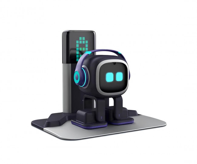 Розумний робот EMO GO HOME штучний інтелект Емо зі станцією color: Black